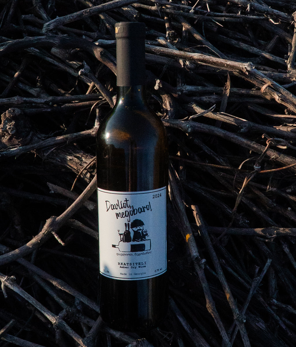 Rkatsiteli amber dry wine "Davliot, Megobaro!" (2024)
